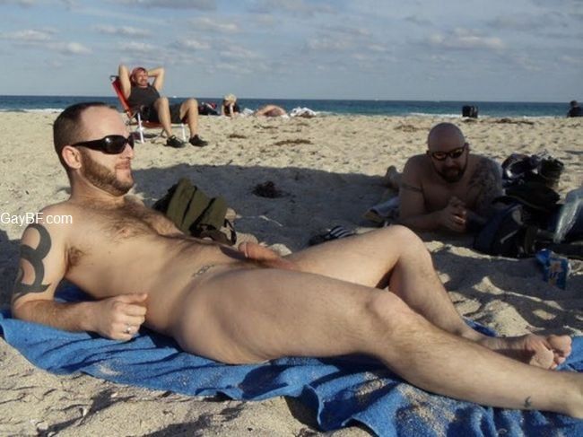 Naked male beach