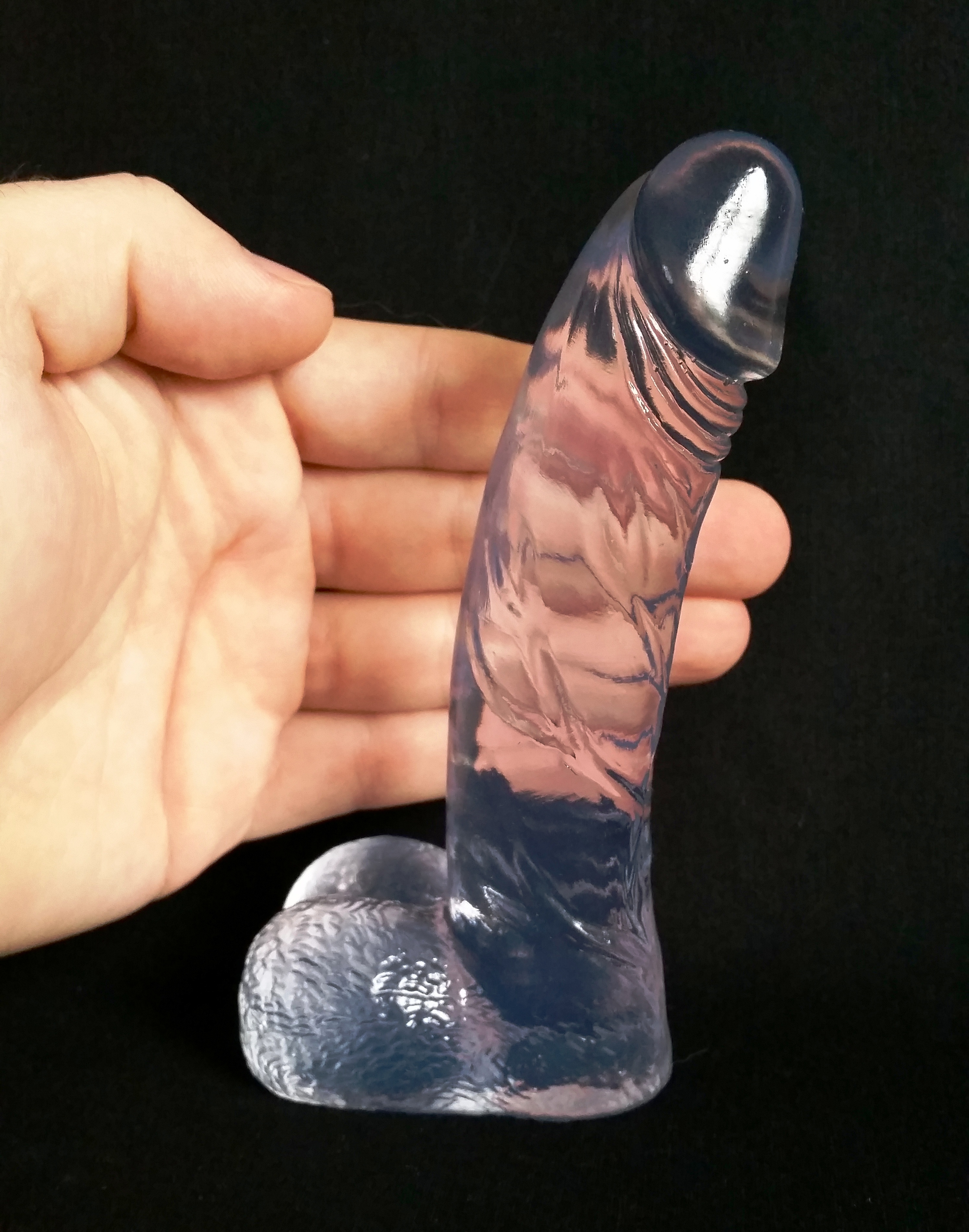 Dildo riding with pressure on face picture