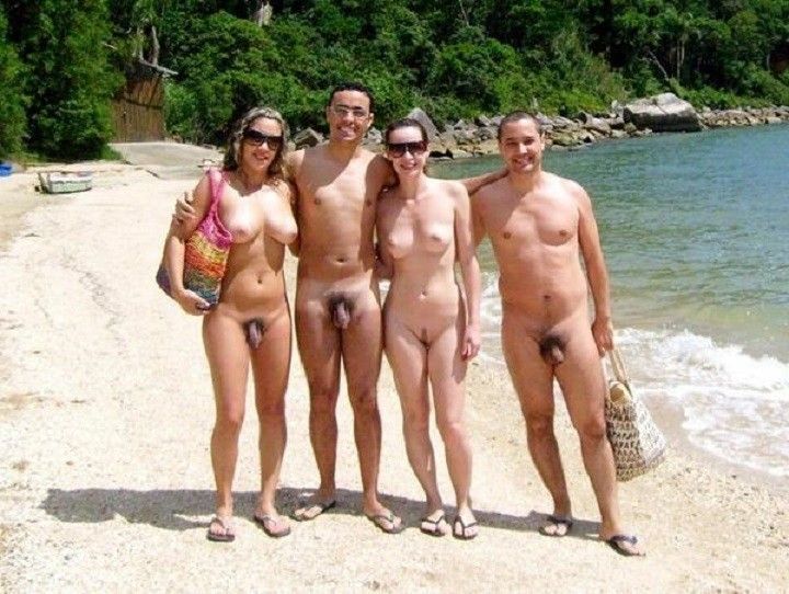 Nude beach family photos