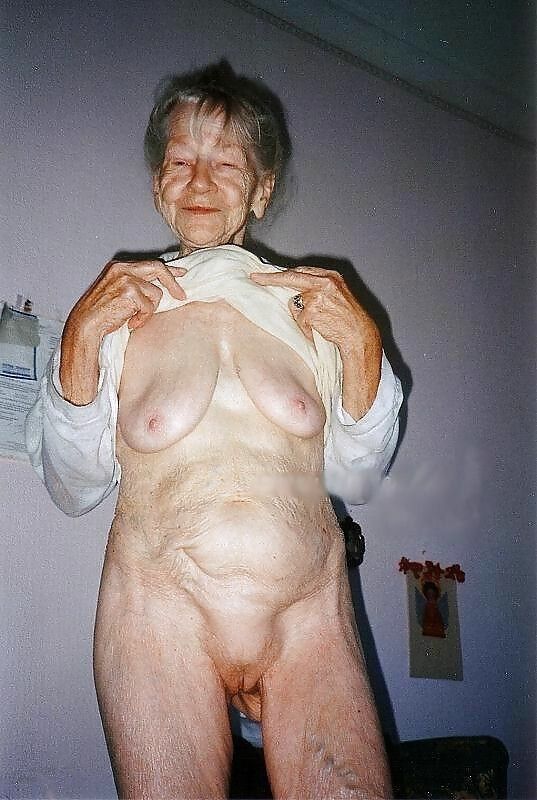 Naked old woman