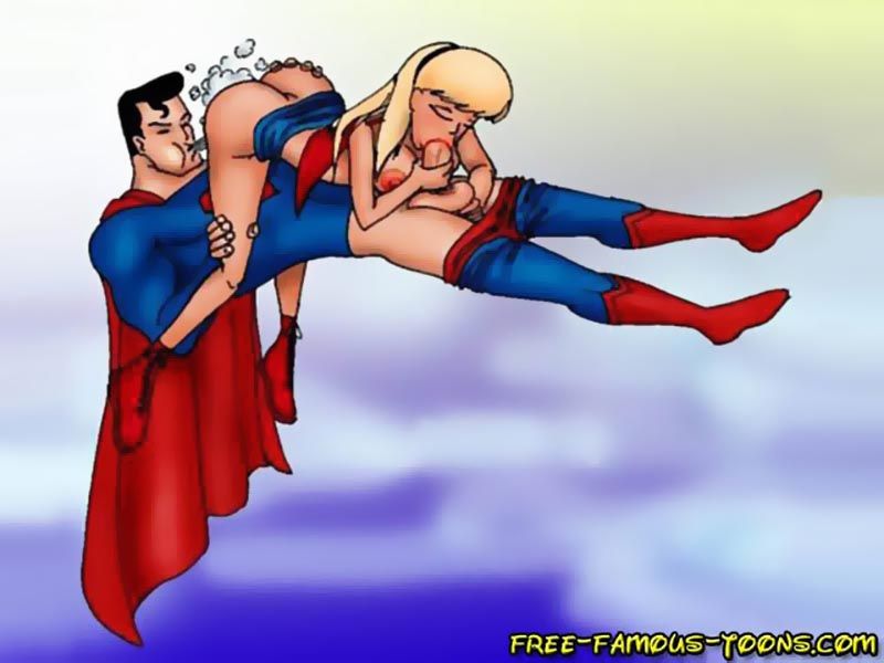 Naked superman having sex