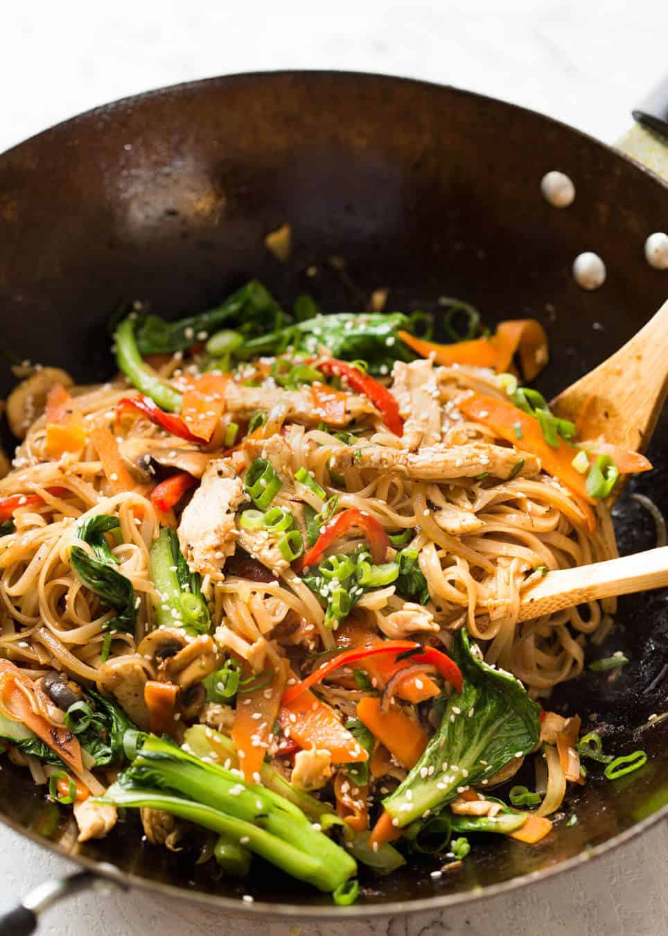 Troubleshoot reccomend Asian rice noodles stir-fry