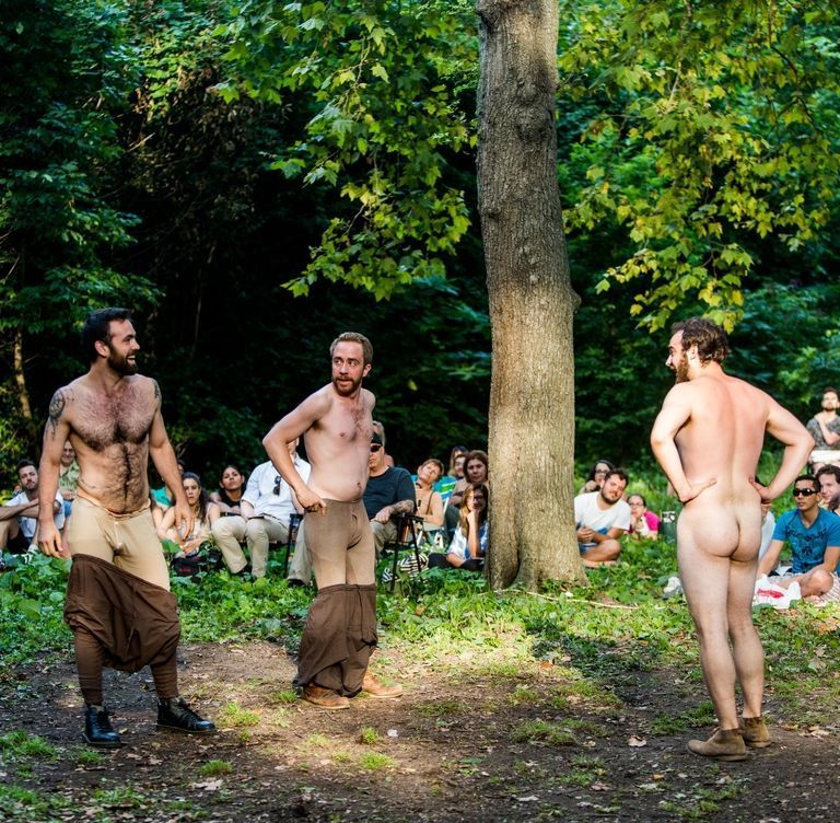 Naked men in parks