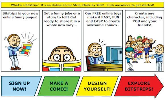The E. reccomend Make your own comic strip online for free