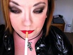 The E. Q. reccomend Domme fetish smoking video Lipstick, Smoke PVC BBW Domme Fetish