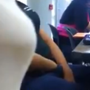 Girl caught using dildo during class