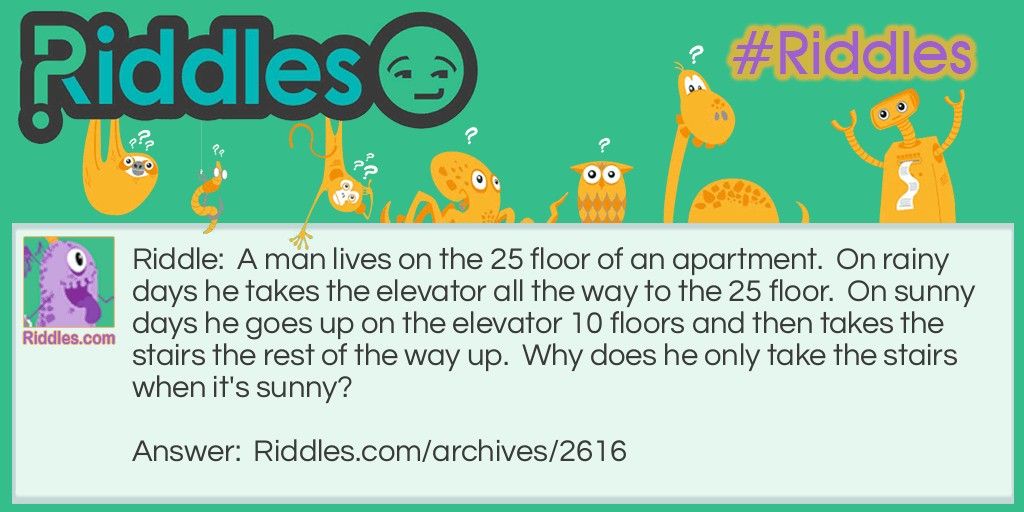 Midget on an elevator riddle