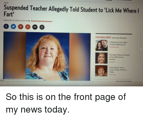 Lick the teacher