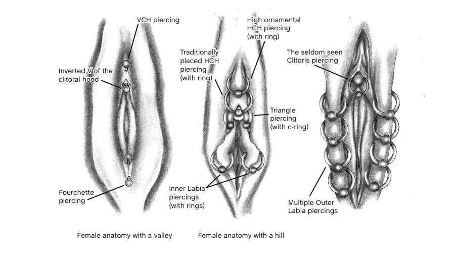 Clit genital piercing