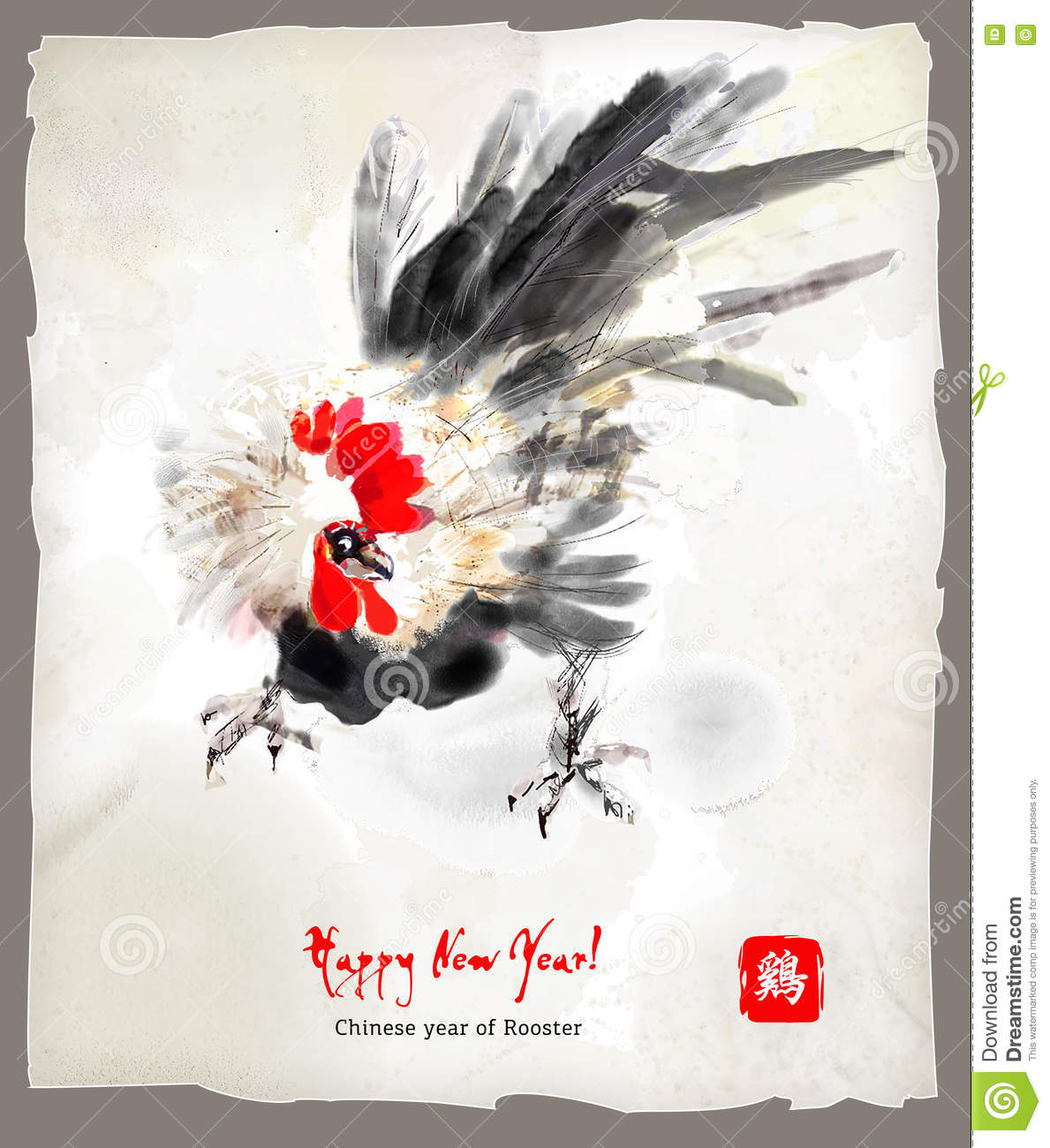best of Rooster painting Asian