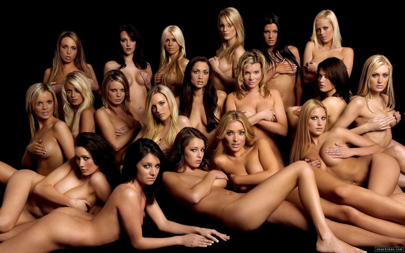 Hot group naked model
