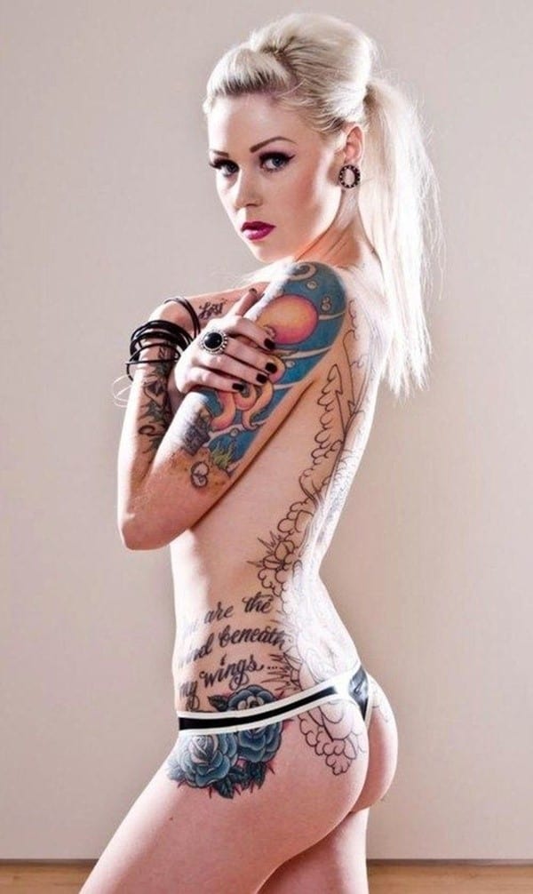 Erotic girl tattoo