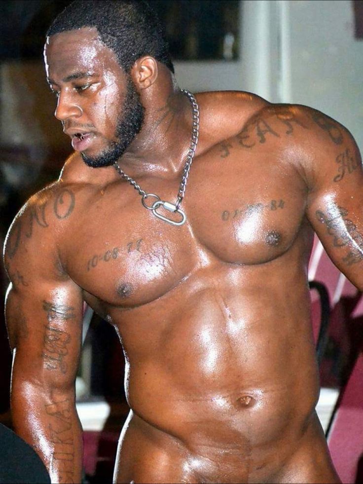 Naked black muscular men