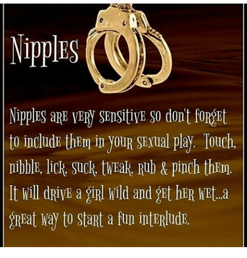 Nibble and lick nipples
