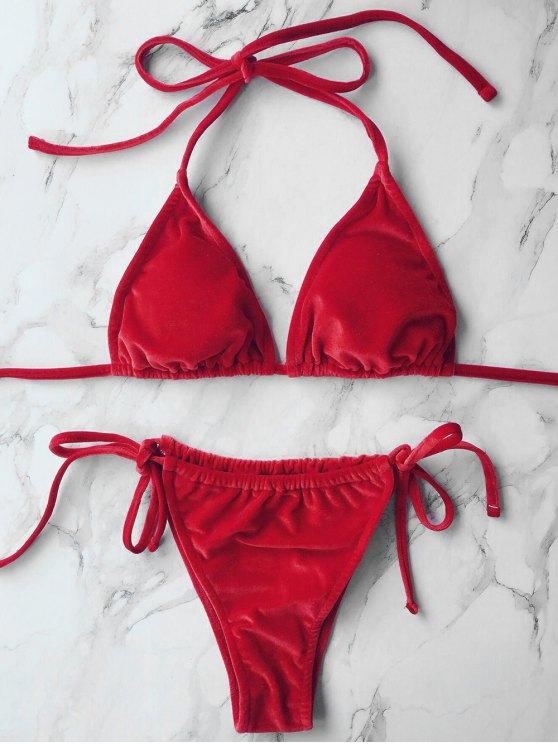 Red bikini swimwear