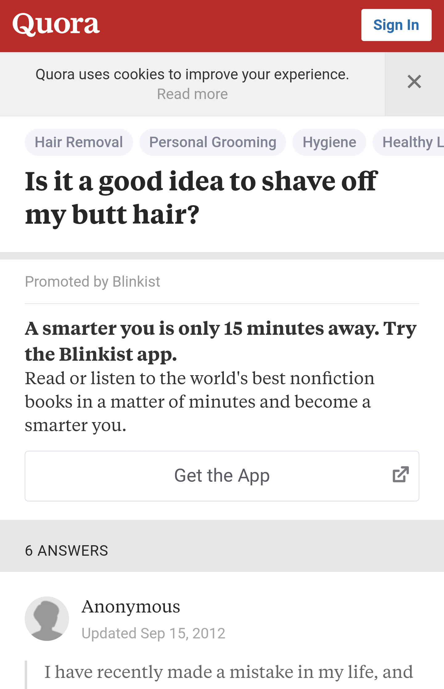 Should i shave my ass hair