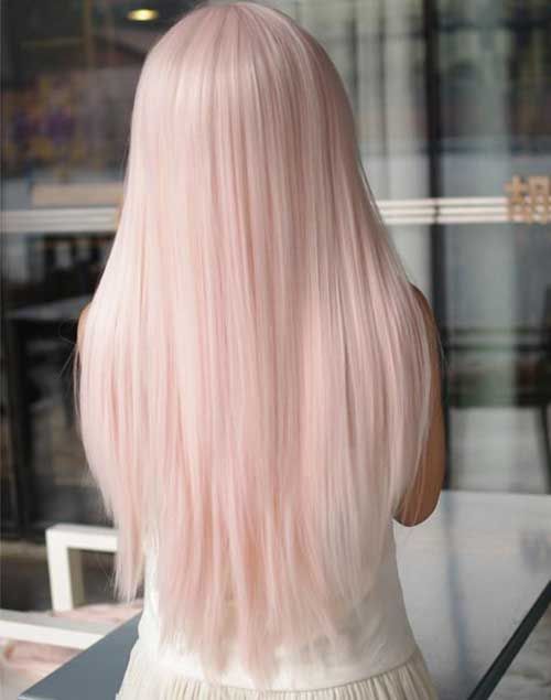 Light pink long hair