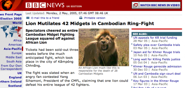 Cambodia midget lion fight