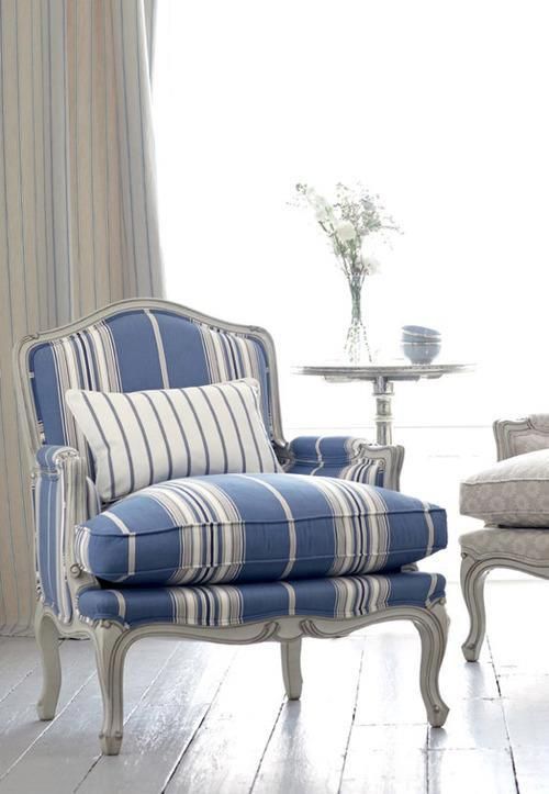 French country striped fabric