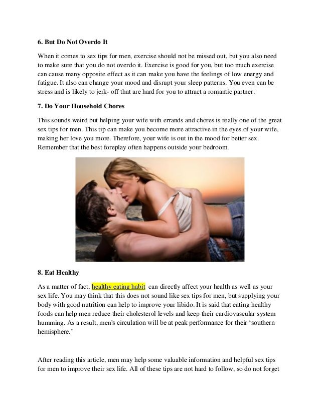 Good sex tips for men