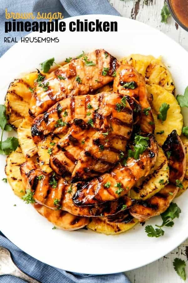 Asian chicken thigh with soy sauce and pineapple