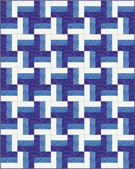 Hammerhead reccomend Three strip pinwheel quilt pattern