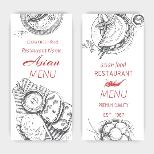 Highlander reccomend Asian menu cards
