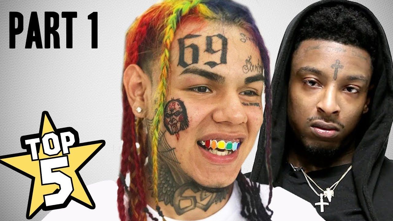 Rapper with 69 tattoo on face