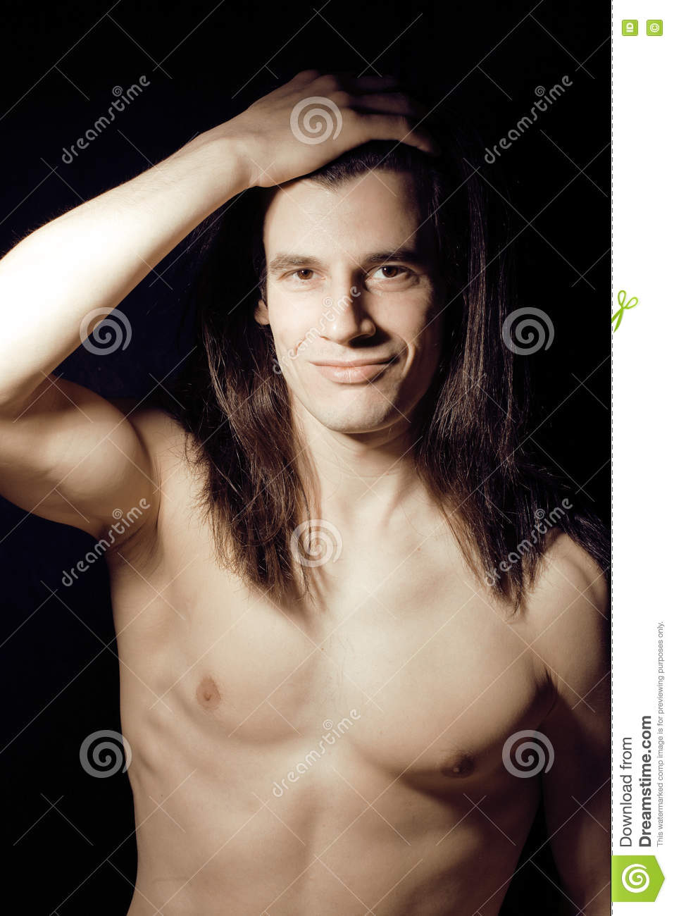 best of With naked dark Man long hair