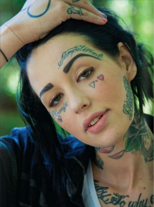 Tattooed face women naked