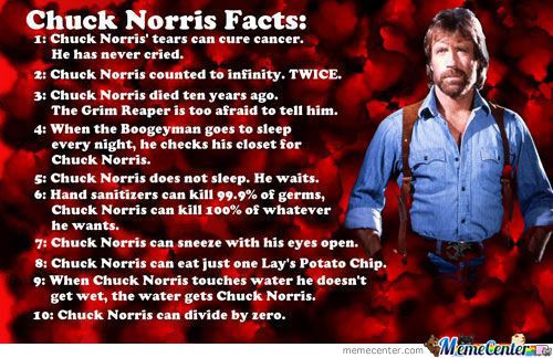 Funny facts of chuck norris
