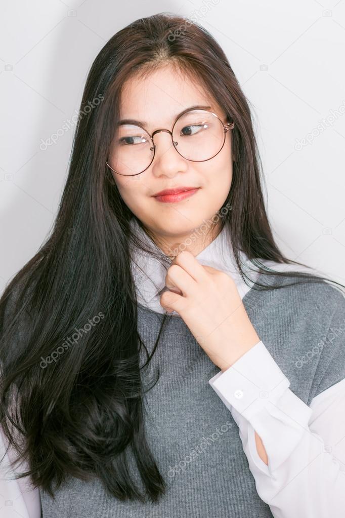 Blaze reccomend Asian lady with glasses