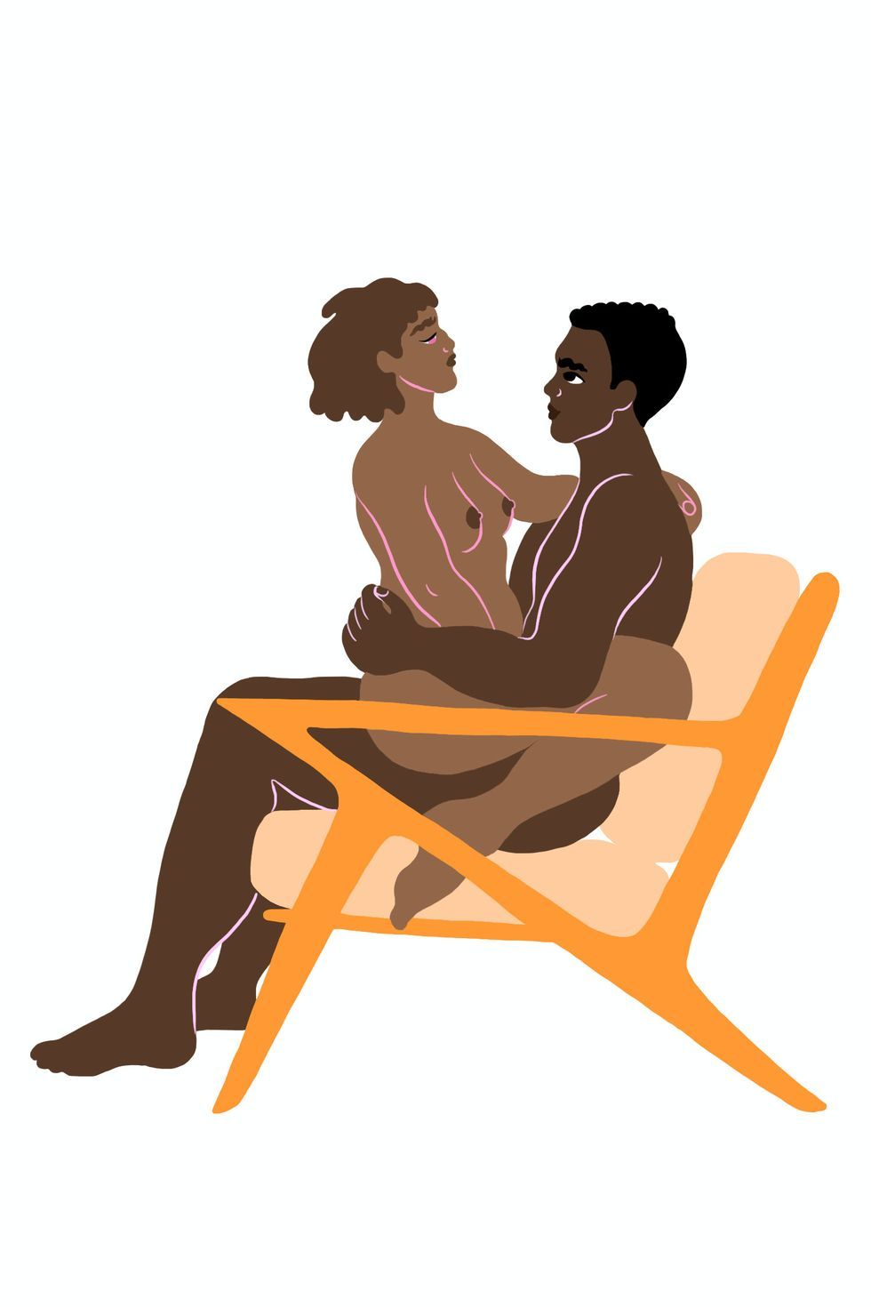 Side seated sex position