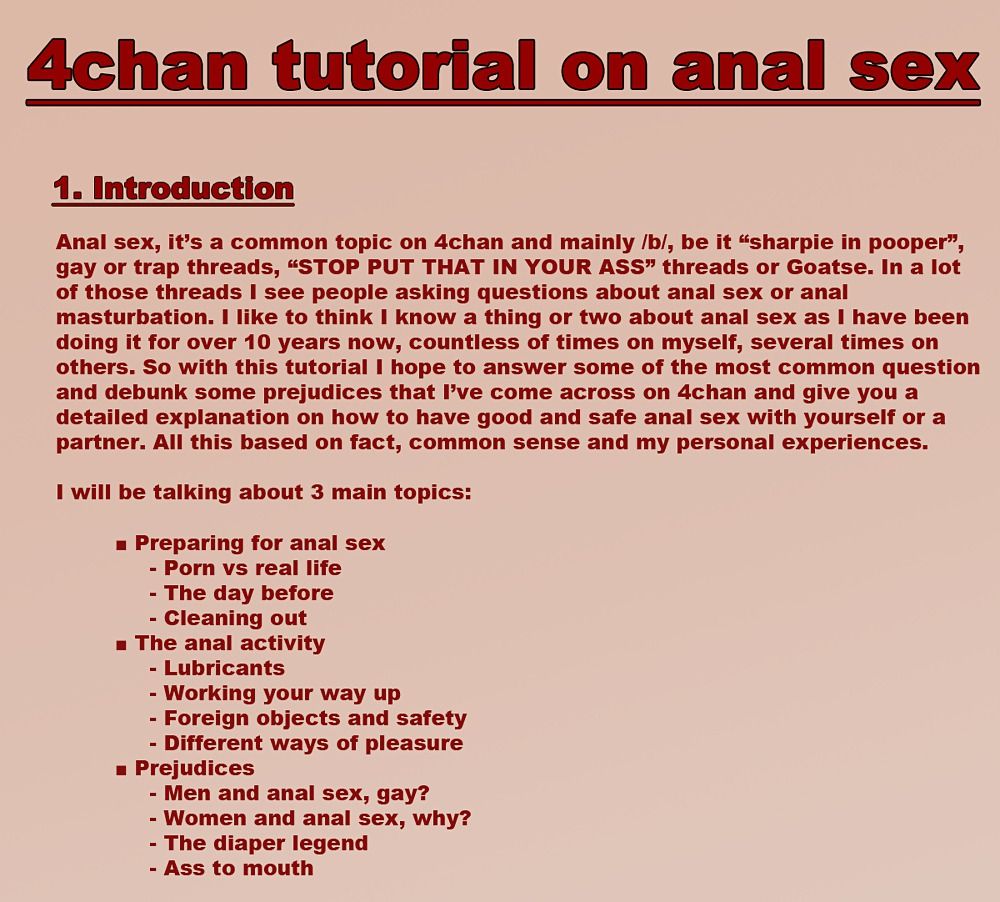 Pocky reccomend Anal sex tutorial with pictures