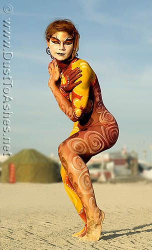 Wildcat reccomend Burning man body paint woman