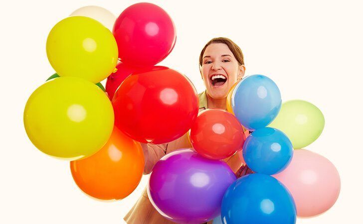 best of Balloons bursting Older women