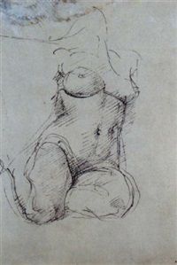 Annigoni study of a nude