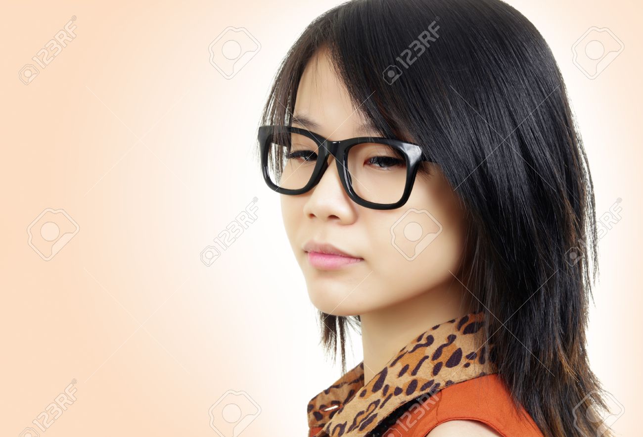 Asian lady with glasses