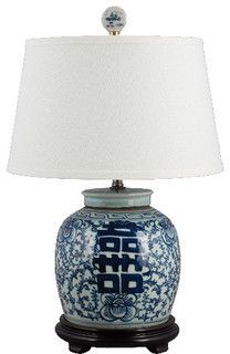 Asian style porcelain lamps