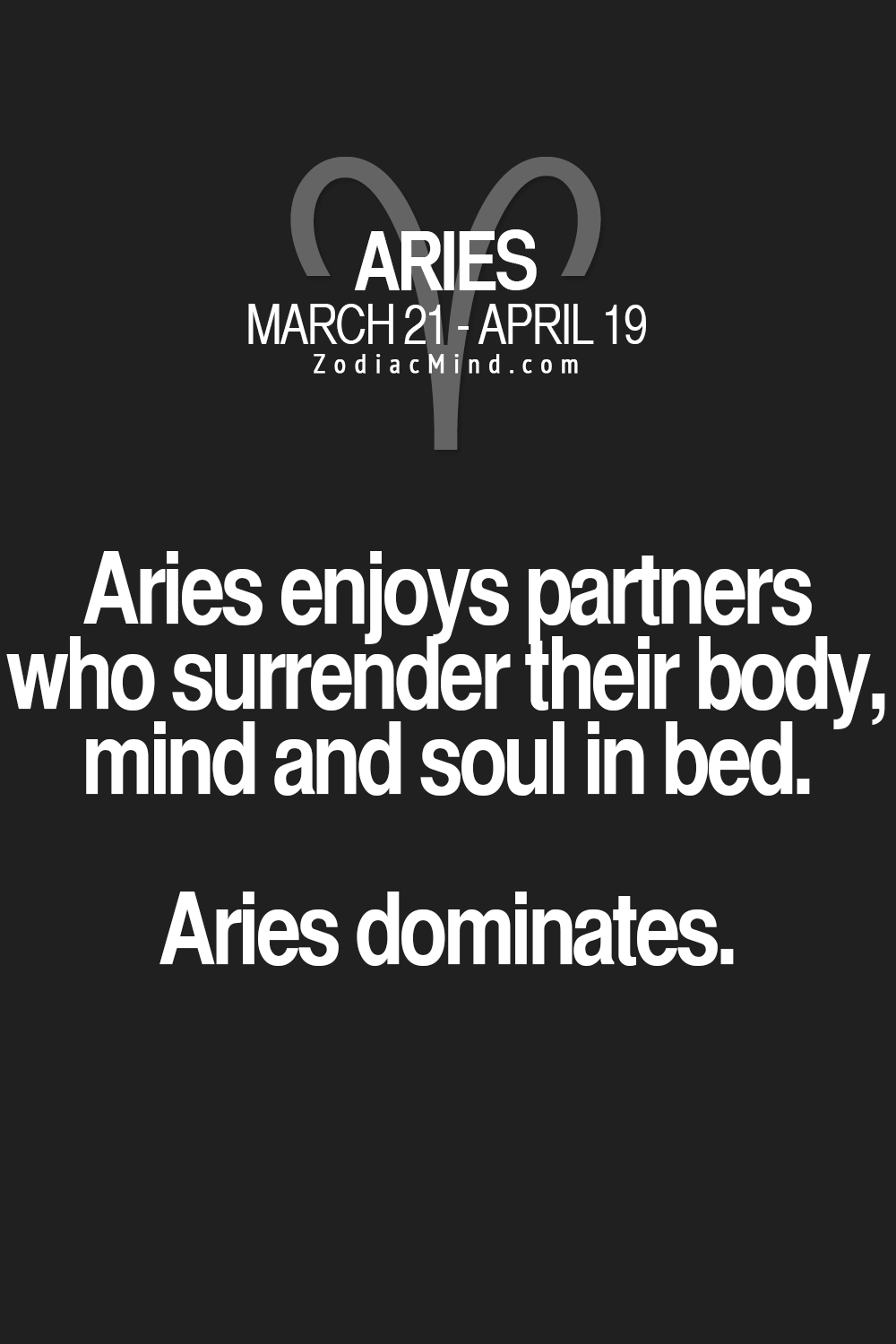 Killer F. reccomend How are aries man in bed