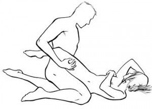 Side seated sex position