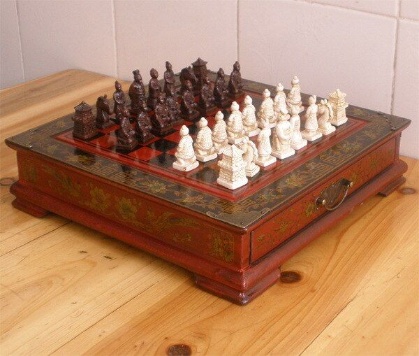 best of Asian chess wooden style antique 32 chinese