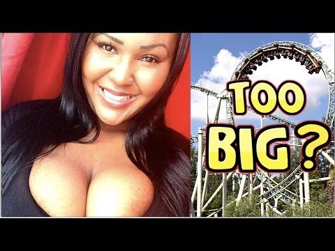 Boob out on roller coaster