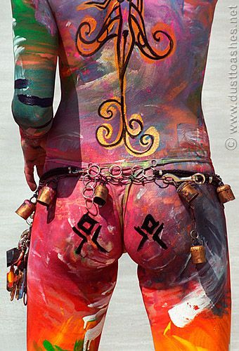 Canine reccomend Burning man body paint woman