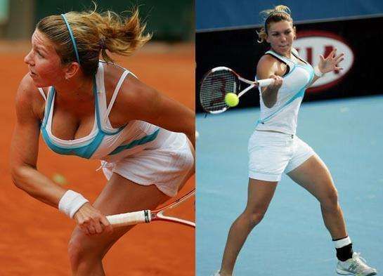 Busty womens tennis player