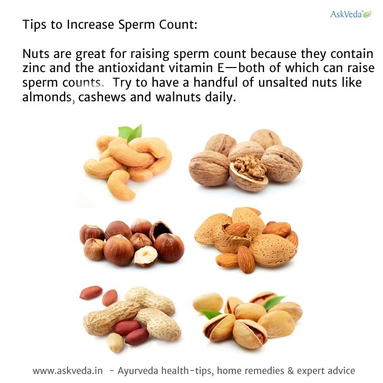 Certain foods increase sperm production