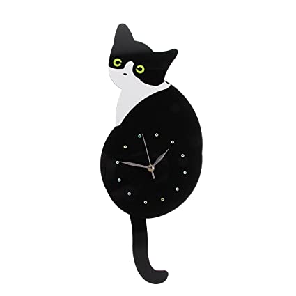 Butch C. reccomend Swinging cat tail cat clock