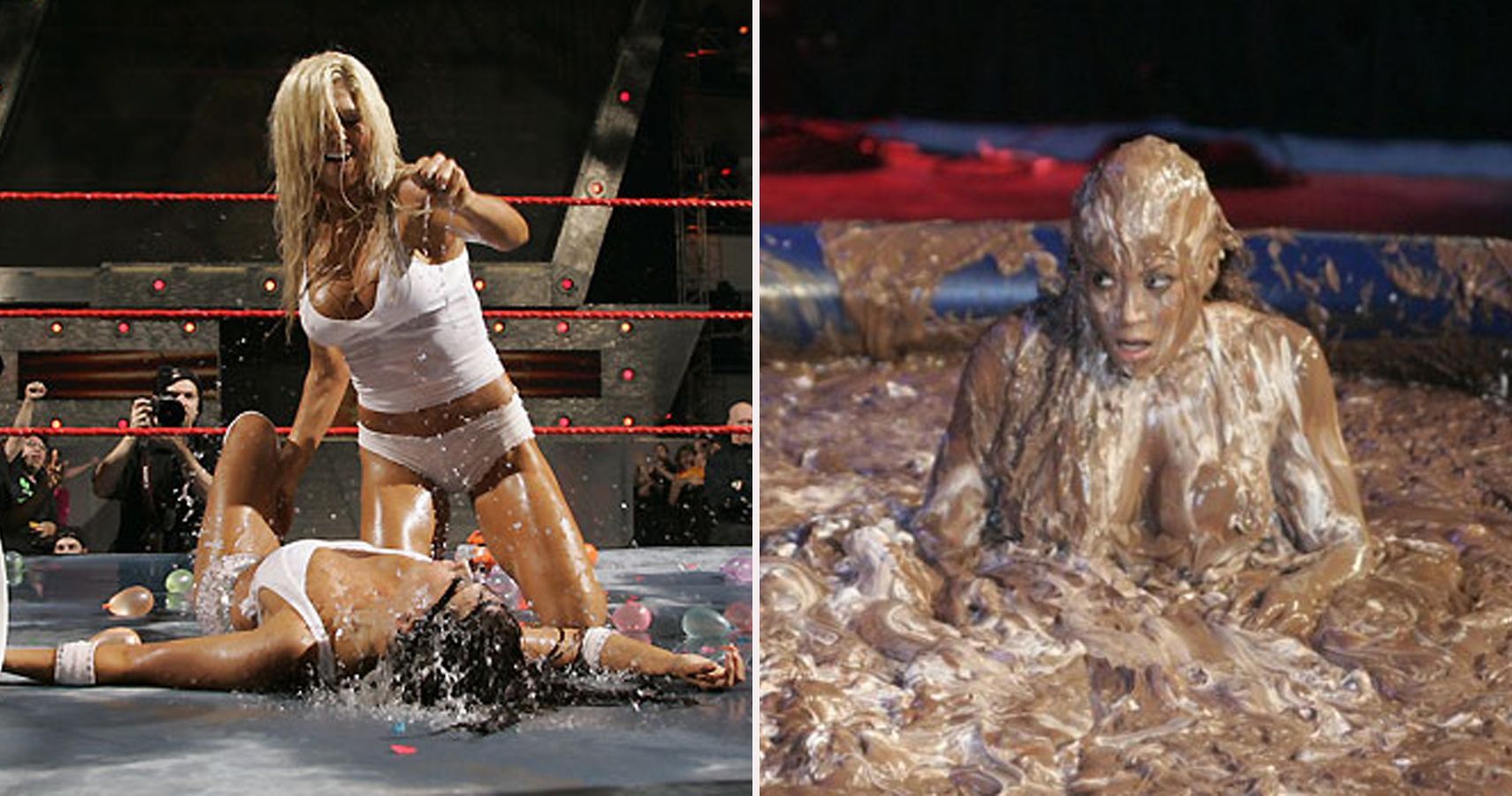 Mud wrestling female ass 