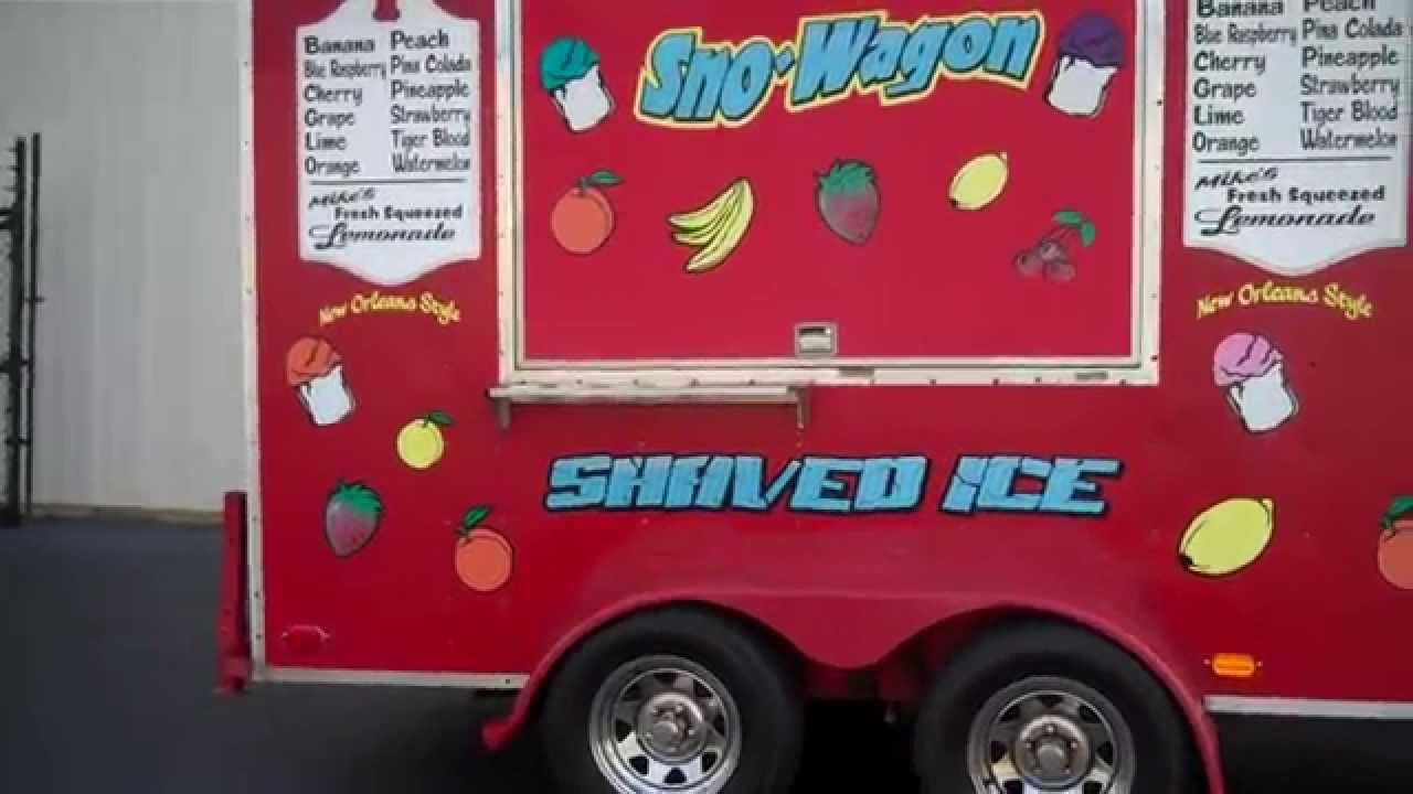 Auction shaved ice trailer