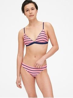 Gap ruffled pattern triangle bikini top